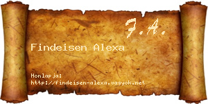 Findeisen Alexa névjegykártya